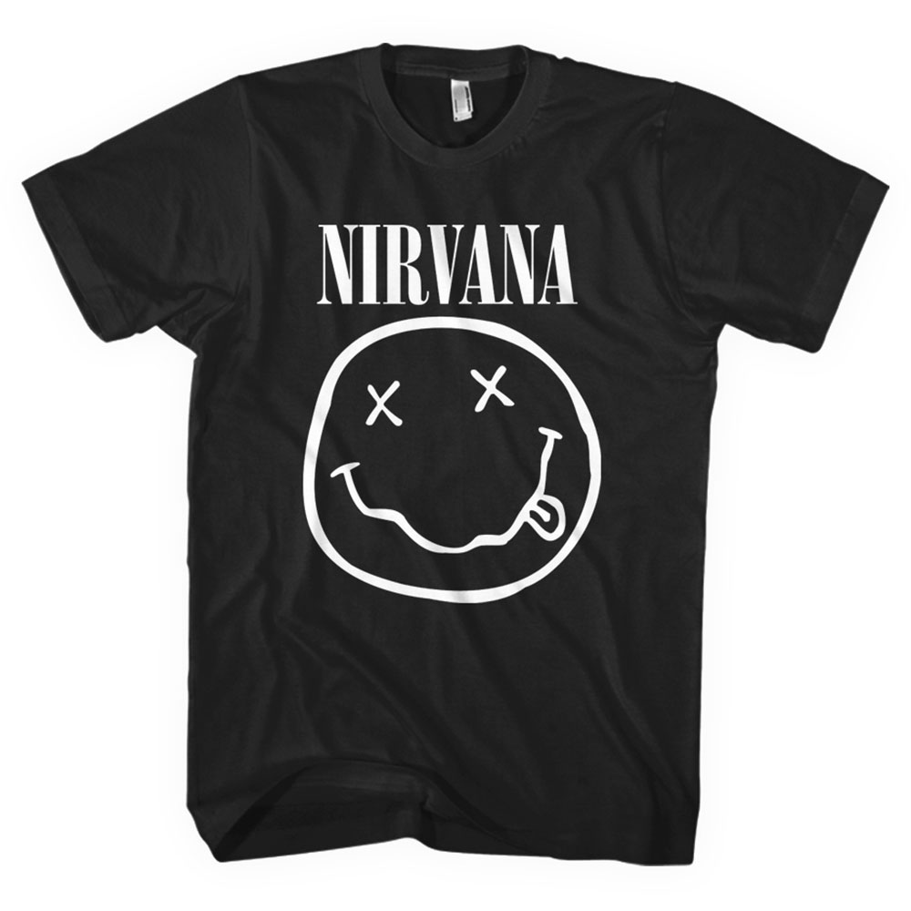 White Smiley Mens Black