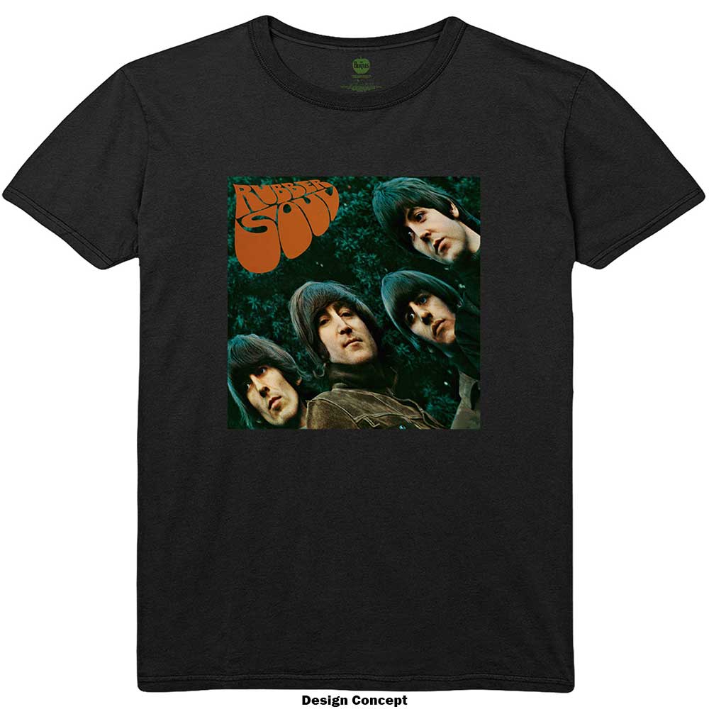 Rubber Soul Album Cover Unisex Black T-Shirt